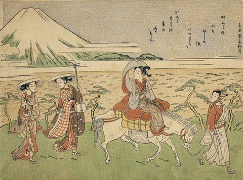 Narihira’s Journey To The East - Suzuki Harunobu - Japanese Ukiyo Woodblock Painting - Canvas Prints