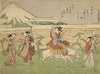 Narihira’s Journey To The East - Suzuki Harunobu - Japanese Ukiyo Woodblock Painting - Framed Prints