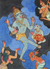 Natraj Lord Shiva Dancing With Nandi - Indian Spiritual Religious Art Painting - Canvas Prints