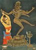 Natraj Worship (Lord Shiva) - Indian Spiritual Religious Art Painting - Canvas Prints