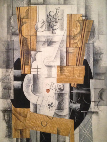 Nature morte (Fruit Dish, Ace of Clubs) - Large Art Prints by Georges Braque