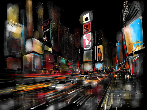 Neon Times Square by Teri Hamilton