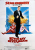 Never Say Never Again - Sean Connery - James Bond 007 - Hollywood Action Movie Poster - Framed Prints