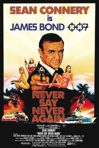 Never Say Never Again - Sean Connery as James Bond 007 - Hollywood Action Movie Poster - Life Size Posters by Jacob