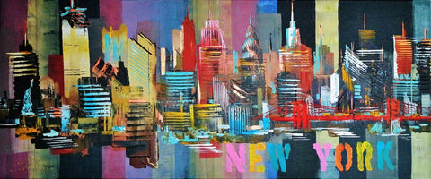 New York Skyline Abstract by Teri Hamilton