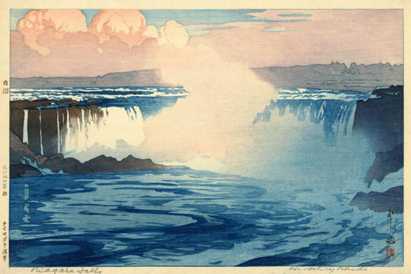 Niagara Falls - Yoshida Hiroshi - Japanese Ukiyo-e Woodblock Print Art Painting - Art Prints