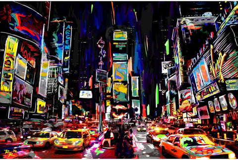 Night Lights At Times Square - Art Prints