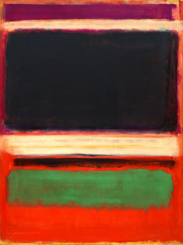 No 13 (Magenta Black Green on Orange) - Mark Rothko - Color Field Painting - Posters