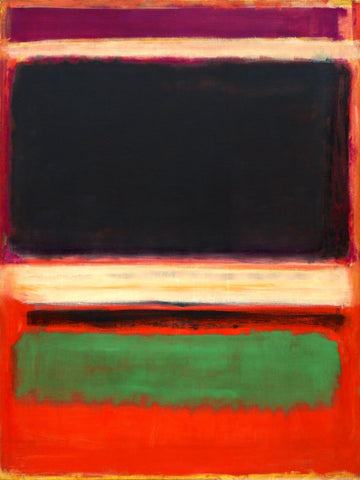 No 13 (Magenta Black Green on Orange) - Mark Rothko - Color Field Painting by Mark Rothko