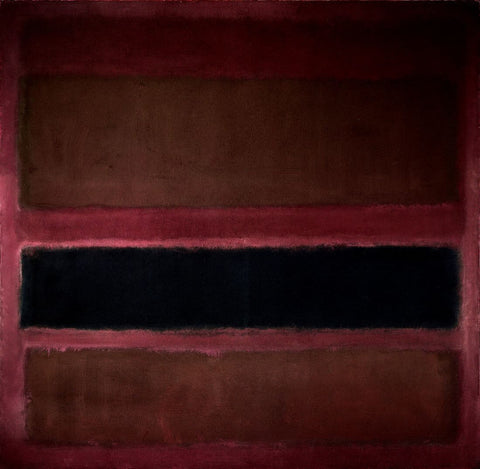 No 18 (Brown and Black on Plum) - Mark Rothko - Colour field Painting by Mark Rothko
