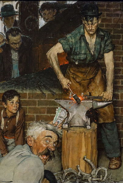 Norman Rockwel - Blacksmith's Boy – Heel And Toe (Detail I) - Posters