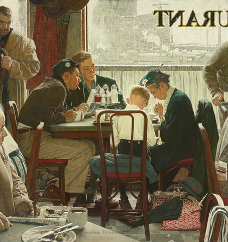 Saying Grace II by Norman Rockwell