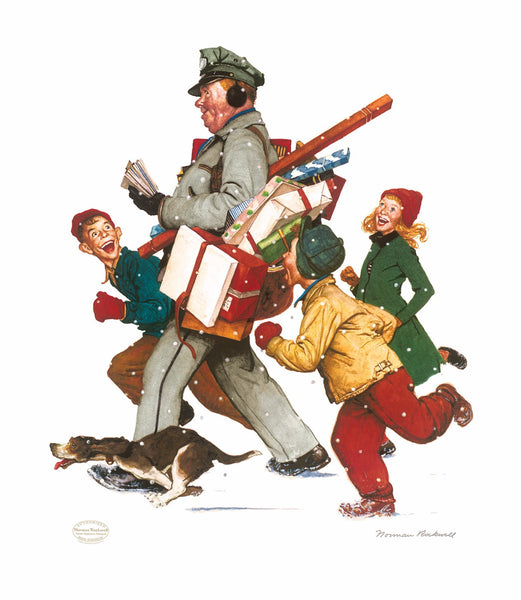 Norman Rockwell - Jolly Postman - Canvas Prints