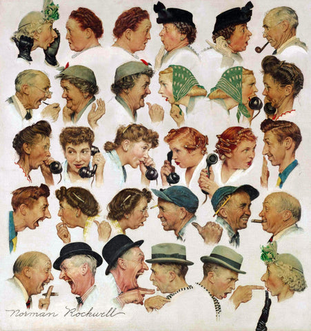 The Gossip by Norman Rockwell