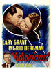 Notorious - Ingrid Bergman - Cary Grant - Alfred Hitchcock - Classic Hollywood Suspense Movie Poster - Framed Prints