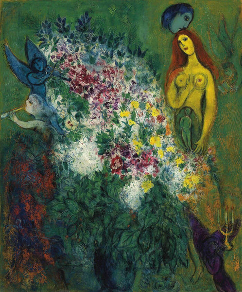 Nude To The Child (Nu à l'enfant) - Marc Chagall - Canvas Prints