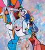 Nude And Forms - George Condo - Modern Abstract Art Painting - Framed Prints