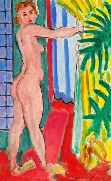 Nude Standing At The Open Window (Nu Debout Devant La Porte) - Henri Matisse - Post-Impressionist Art Painting - Life Size Posters