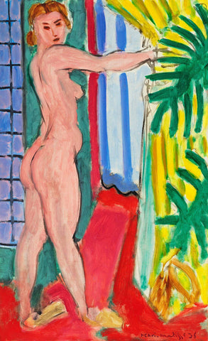 Nude Standing At The Open Window (Nu Debout Devant La Porte) - Henri Matisse - Post-Impressionist Art Painting by Henri Matisse