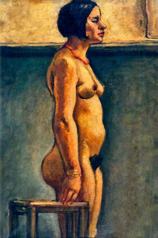 Nude Study - Amrita Sher-Gil - Indian Artist Painting - Posters