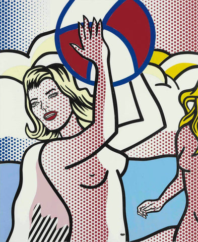 Nude With Beach Ball - Roy Lichtenstein - Modern Pop Art Painting - Posters