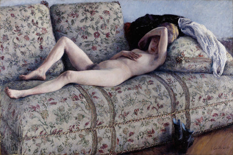 Nude on a Couch - Large Art Prints by Gustave Caillebotte