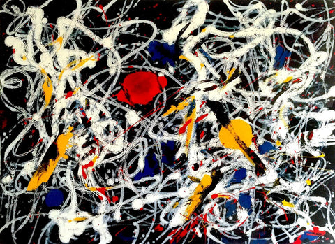 Number 15 - Red, Gray, White, Yellow - Jackson Pollock - Abstract Expressionism Painting - Canvas Prints