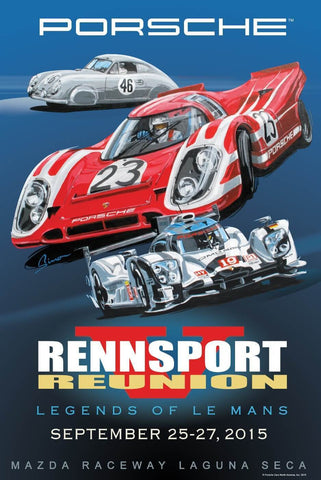 Official-Poster-Porsche-Rennsport-Reunion-V - Large Art Prints by Ana Vans