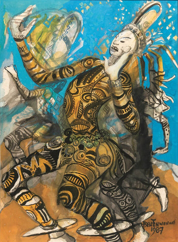 Ogolo - Ben Enwonwu - Modern and Contemporary African Art Painting - Life Size Posters