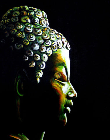 Oil Painting - Buddha The Enlightened One by James Britto
