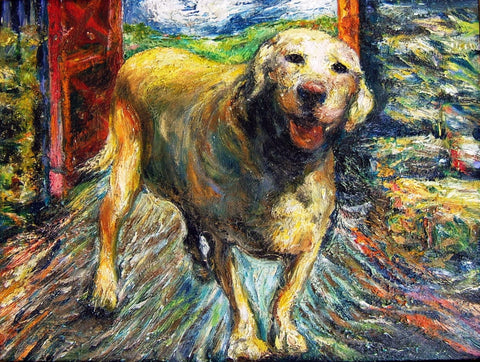 Oil Painting Of A Dog by Christopher Noel
