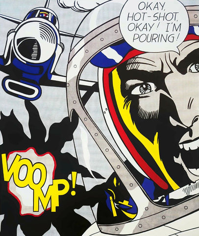 Okay Hot-Shot, Okay - Roy Lichtenstein - Pop Art Painting - Canvas Prints