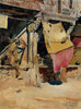 Old Shops And Carved Woodwork - Ahmedabad - Edwin Lord Weeks - Vintage Indian Orientalist Painting - Life Size Posters