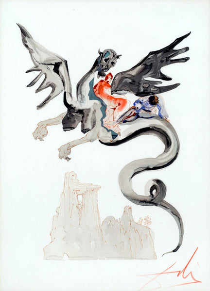 On Geryon’s Back (En la espalda de Gerión) - Salvador Dali Painting - Surrealism Art - Large Art Prints