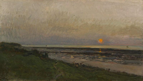 Sunset At Villerville, 1874 - Large Art Prints by Charles-François Daubigny