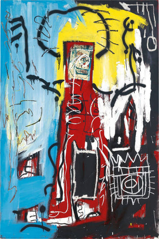 One Eyed Man (Xerox Face) - Jean-Michel Basquiat - Neo Expressionist Painting by Jean-Michel Basquiat