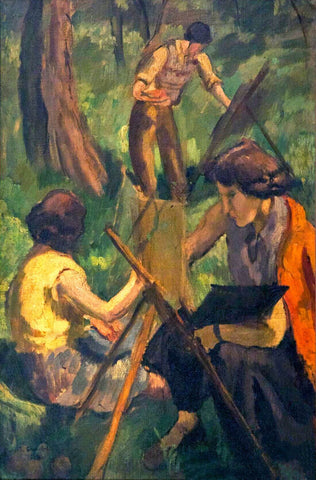 Open Air Painters - Amrita Sher-Gil - Famous Indian Art Painting - Posters