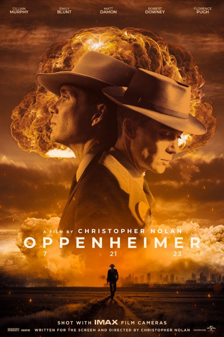 Oppenheimer movie poster featuring Cillian Murphy
