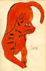 Orange Cat - 25  Cats Named Sam Series - Andy Warhol - Pop Art Print - Framed Prints