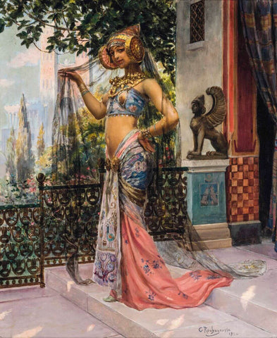 Oriental Beauty - Georges Antoine Rochegrosse - Orientalist Art Painting - Art Prints by Georges Antoine Rochegrosse