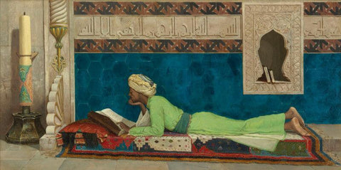 A Young Emir Studying - Art Prints by Osman Hamdi Bey
