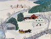 Over The River To Grandmas House - Grandma Moses (Anna Mary Robertson) - Folk Art Painting II - Life Size Posters