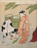 Ox Herder - Suzuki Harunobu - Japanese Ukiyo Woodblock Painting - Life Size Posters