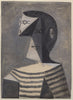 Pablo Picasso - Buste D'homme En Tricot Raye - Half Length Portrait Of A Man In A Striped Jersey - Art Prints