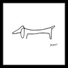 Set Of 4 Picasso Line Drawings - Camel, Flamingo, Horse and Dachshund - Premium Quality Framed Digital Print (12 x 12 inches)