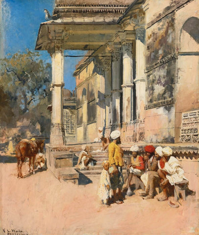 Portico of A Mosque, Ahmedabad - Posters by Edwin Lord Weeks