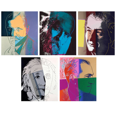 Set of 10 Andy Warhol’s Ten Portraits of Jews of the Twentieth Century Paintings - Canvas Gallery Wraps (30 x 36 inches) each by Andy Warhol