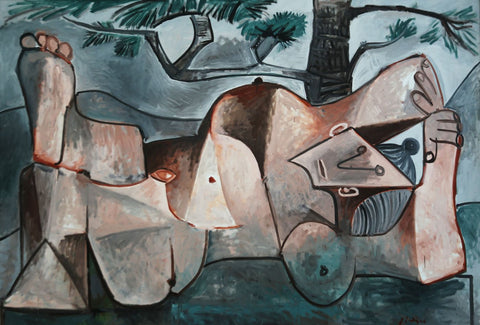 Pablo Picasso - Femme Nue Couchee Sous Un Pin - Nude Under a Pine Tree, 1959 - Canvas Prints