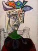 Pablo Picasso - Femme Assise Au Chapeau -Seated Woman in a Hat - Framed Prints