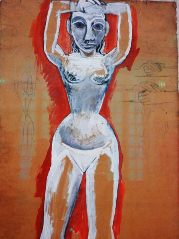 Les Demoiselles d'Avignon - Frontal Nudity with Raised Arms - Art Prints